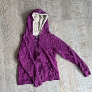 Kickee Pants Plum Sherpa-Lined Zip Hoodie